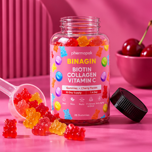 Binagin Biotin, Collagen & Vitamin C Gummies
